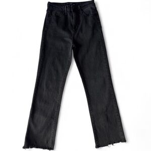 Just USA Black Frayed Hem Cropped Jeans